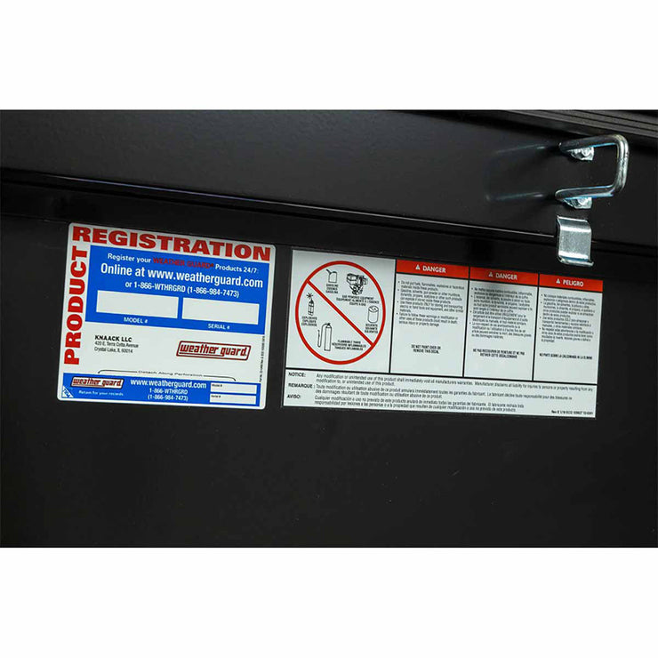 Weather Guard 116-5-03 Model 116-5-03 Saddle Box, Steel, Full Extra Wide, Gloss Black, 14.5 Cu. Ft. - 12