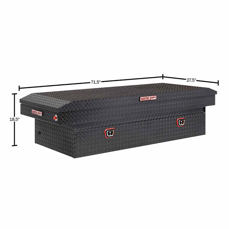 Weather Guard 117-6-03 Model 117-6-03 Saddle Box, Aluminum, Full Extra Wide, Gunmetal Gray, 14.4 Cu. Ft. - 13