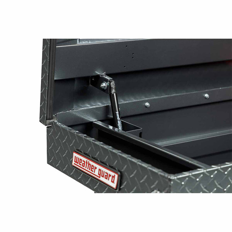 Weather Guard 117-6-03 Model 117-6-03 Saddle Box, Aluminum, Full Extra Wide, Gunmetal Gray, 14.4 Cu. Ft. - 6