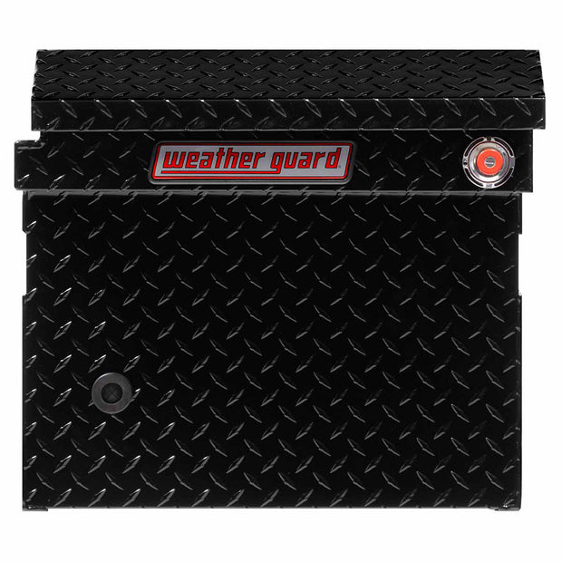 Weather Guard 121-5-03 Model 121-5-03 Saddle Box, Aluminum, Full Low Profile, Gloss Black, 10.2 Cu. Ft. - 3