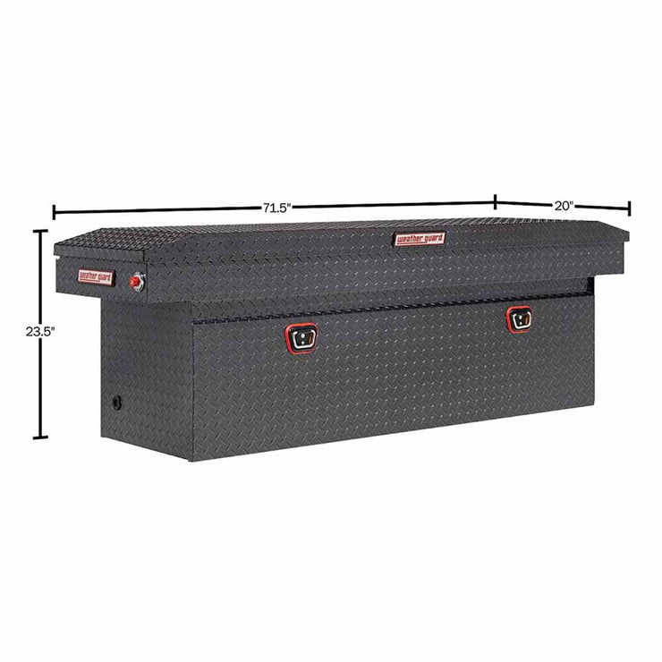 Weather Guard 123-6-03 Model 123-6-03 Saddle Box, Aluminum, Full Deep, Gunmetal Gray, 14.2 Cu. Ft. - 19