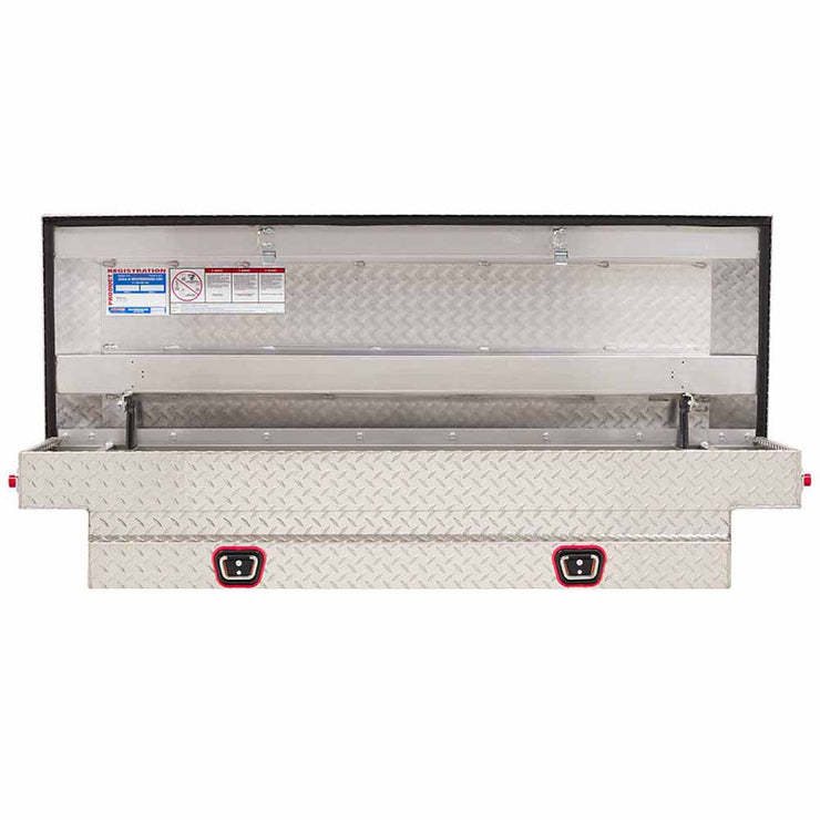 Weather Guard 154-0-03 Model 154-0-03 Saddle Box, Aluminum, Compact, Clear, 6.0 Cu. Ft.