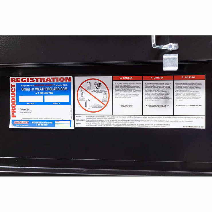 Weather Guard 156-5-03 Model 156-5-03 Saddle Box, Steel, Compact, Gloss Black, 6.1 Cu. Ft. - 13