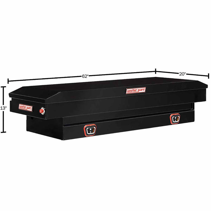 Weather Guard 156-5-03 Model 156-5-03 Saddle Box, Steel, Compact, Gloss Black, 6.1 Cu. Ft. - 14