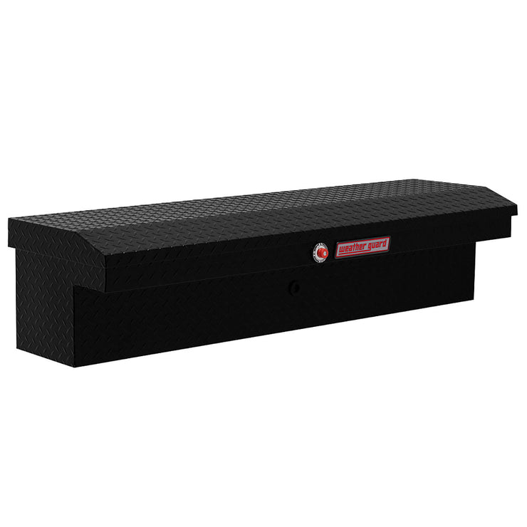 Weather Guard 178-5-03 Model 178-5-03 56" Low Profile Lo-Side Box, Aluminum, Gloss Black, 3.8 Cu. Ft. - 3