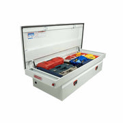 Weatherguard 116-3-04 Saddle Box, Steel, Full Extra Wide, White, 15.5 cu ft - 5