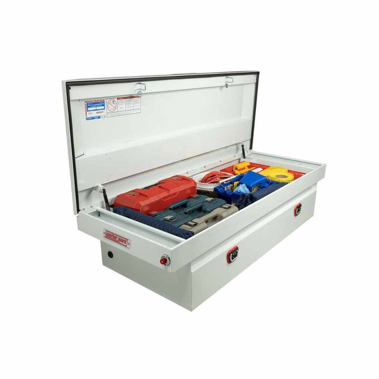 Weatherguard 116-3-04 Saddle Box, Steel, Full Extra Wide, White, 15.5 cu ft - 5