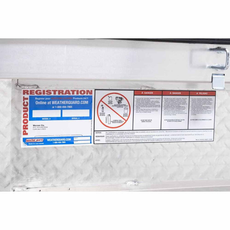 Weatherguard 123-0-04 Saddle Box, Aluminum, Full Deep, Clear, 15.0 cu ft - 11