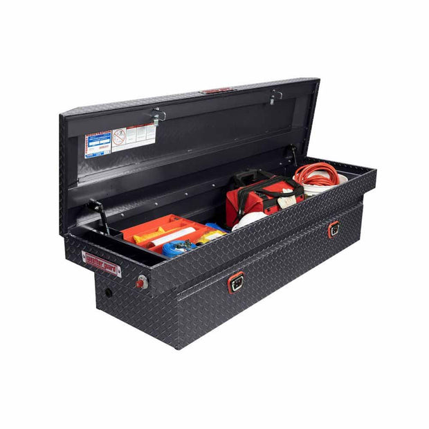 Weatherguard 127-6-04 Saddle Box, Aluminum, Full Standard, Gunmetal Gray, 11.0 cu ft - 9