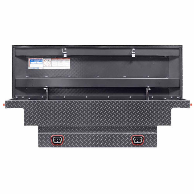 Weatherguard 131-6-04 Saddle Box, Aluminum, Compact Low Profile, Gunmetal Gray,  8.0  cu ft - 2