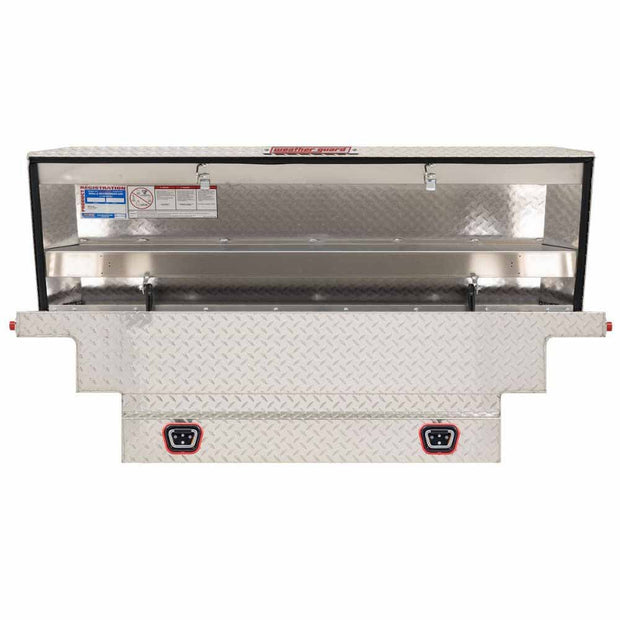 Weatherguard 137-0-04 Saddle Box, Aluminum, Compact Deep, Clear, 9.0 cu ft - 2