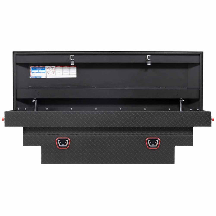 Weatherguard 137-52-04 Saddle Box, Aluminum, Compact Deep, Textured Matte Black, 9.0 cu ft - 2