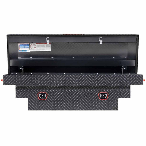 Weatherguard 137-6-04 Saddle Box, Aluminum, Compact Deep, Gunmetal Gray, 9.0 cu ft - 2