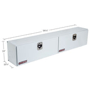 WeatherGuard 297-3-02 White Steel Super-Side Box, Jumbo, 21.4 Cu. Ft. - 2