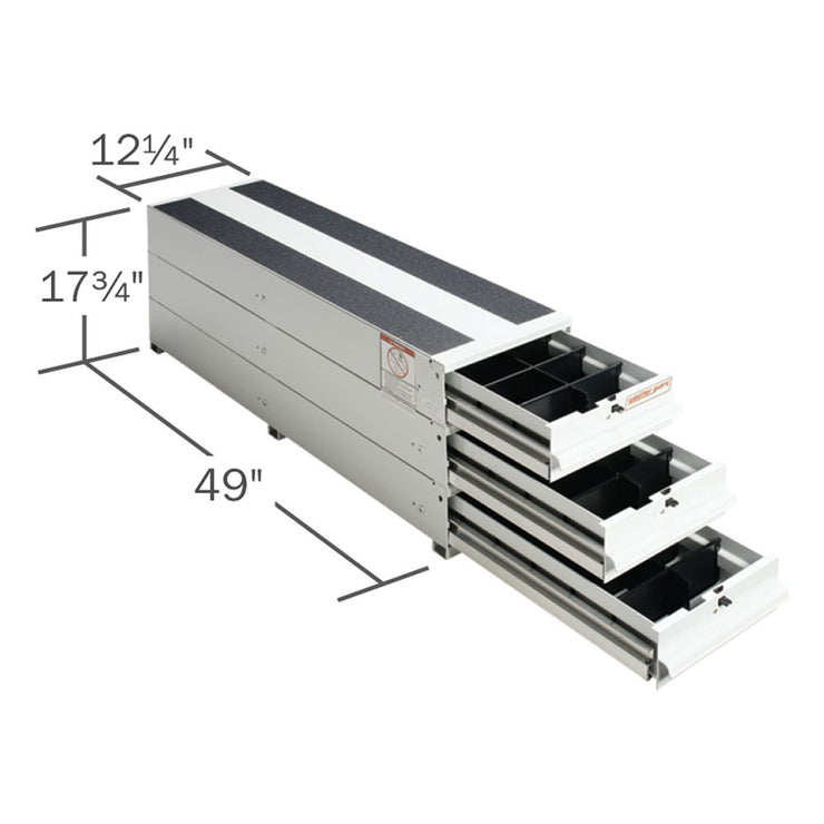 WeatherGuard 327-3 ITEMIZER 49" x 12.25" x 17.75" White Stacked Van Drawer Unit - 2