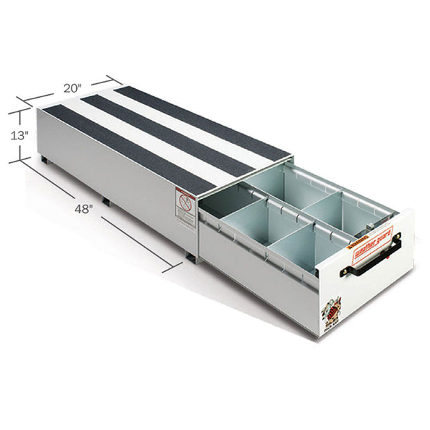 WeatherGuard 336-3 PACK RAT 48" x 20" x 13" White Steel Heavy Duty Drawer Unit - 3