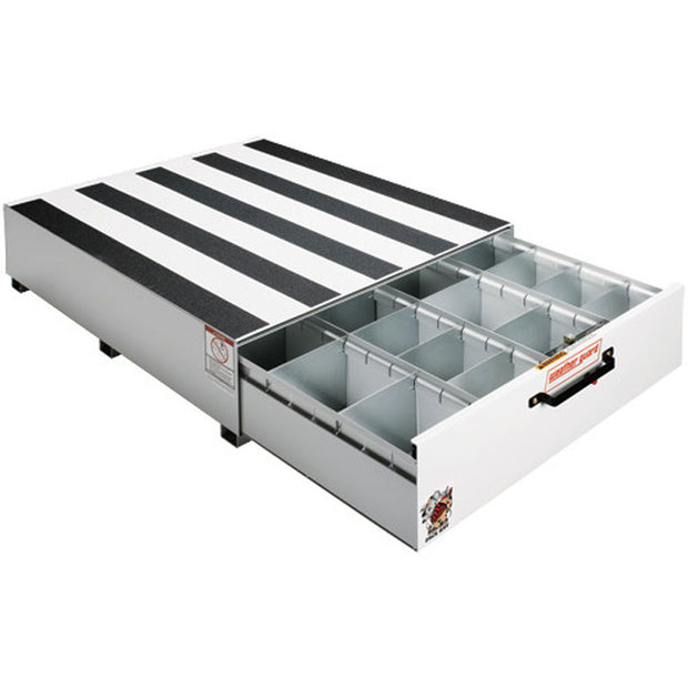 WeatherGuard 338-3 48" x 40" x 13" PACK RAT White Steel Heavy Duty Drawer Unit