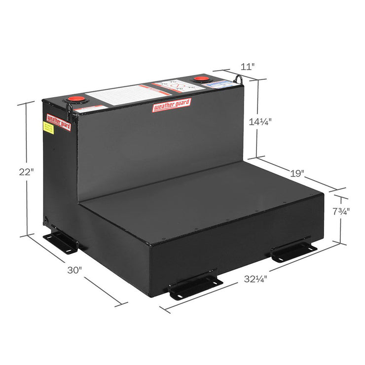 WeatherGuard 350-5-01 50-Gallon Black Steel Fuel Transfer Tank, L-Shape - 2