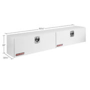 WeatherGuard 391-3-02 White Aluminum Super-Side Box, 15.2 Cu. Ft. - 2