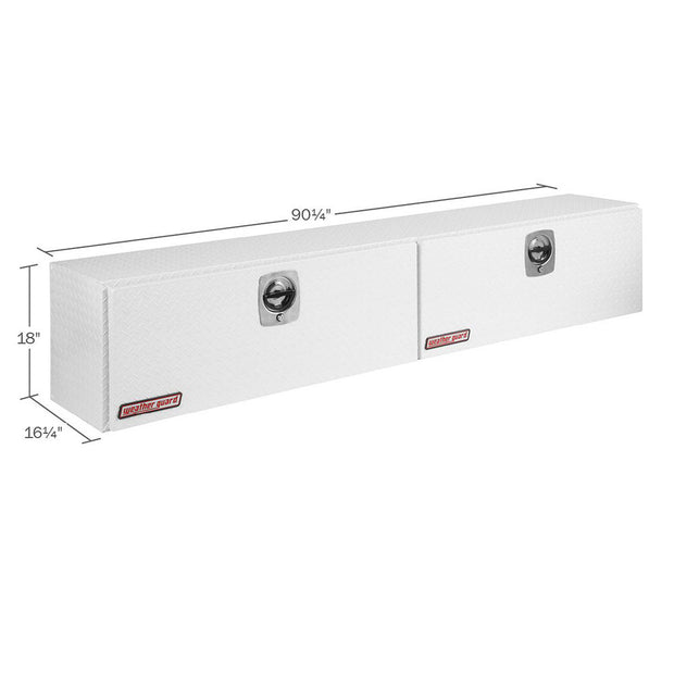 WeatherGuard 391-3-02 White Aluminum Super-Side Box, 15.2 Cu. Ft. - 2