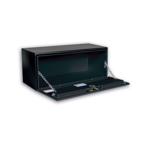 Weather Guard 562-5-01 Black Steel Rotary Style Jumbo Underbed Storage Box, 24" x 24.25" x 60"