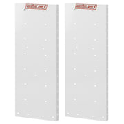 Weather Guard 9203-3-01 Heavy-Duty Adjustable White STARTER End Panel Set, 34" x 13" x 1.5"