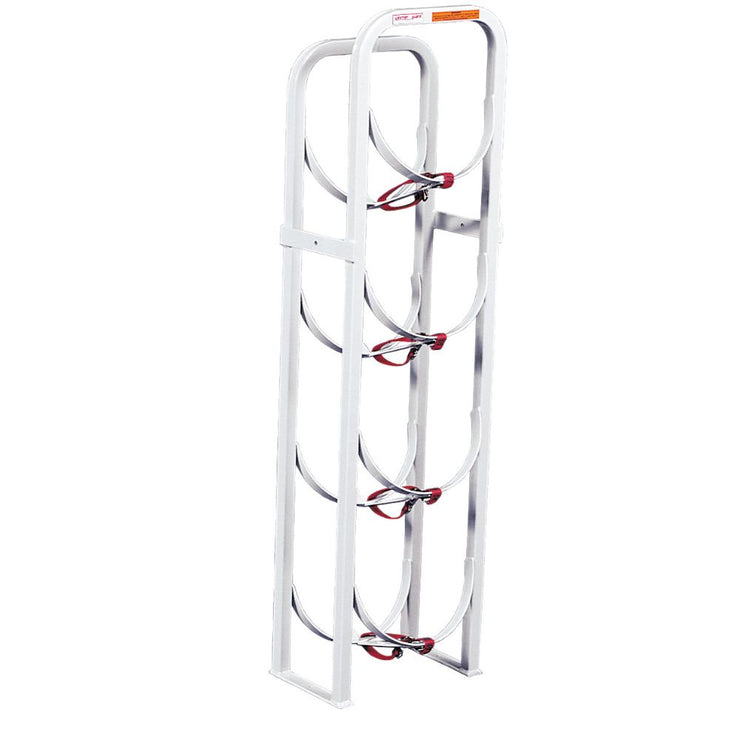 WeatherGuard 9864-3-01 Refrigerant Tank Rack, 4 x 30 lbs, 48.5" x 13" x 8"