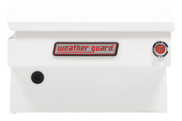 Weather Guard 156-3-03 Saddle Box, Steel, Compact, White, 6.1 Cu. Ft.