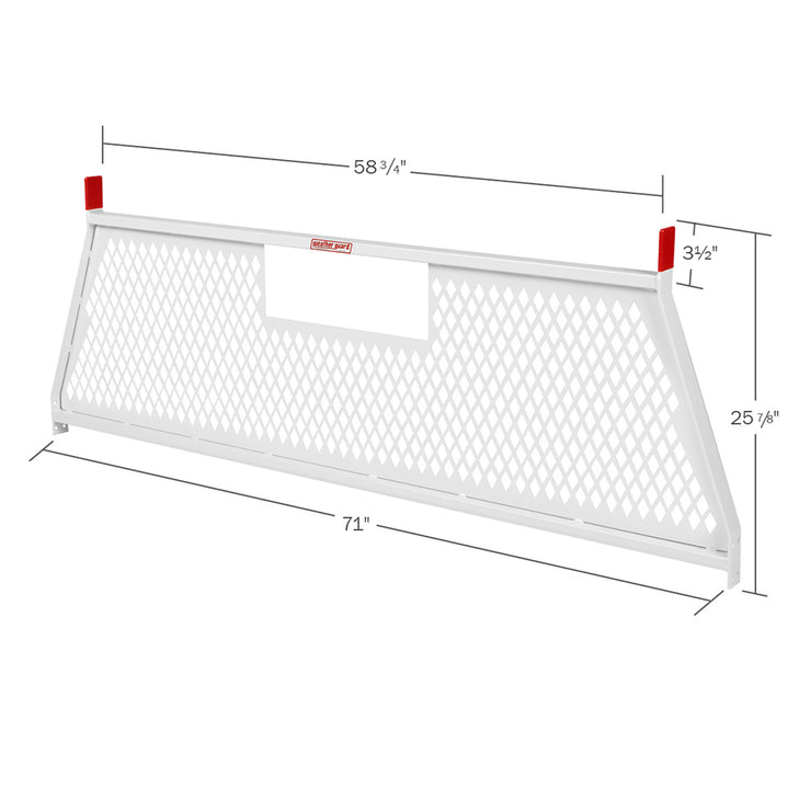 Weather Guard 1906-3-02 White Steel Screen Protect-A-Rail Cab Protector