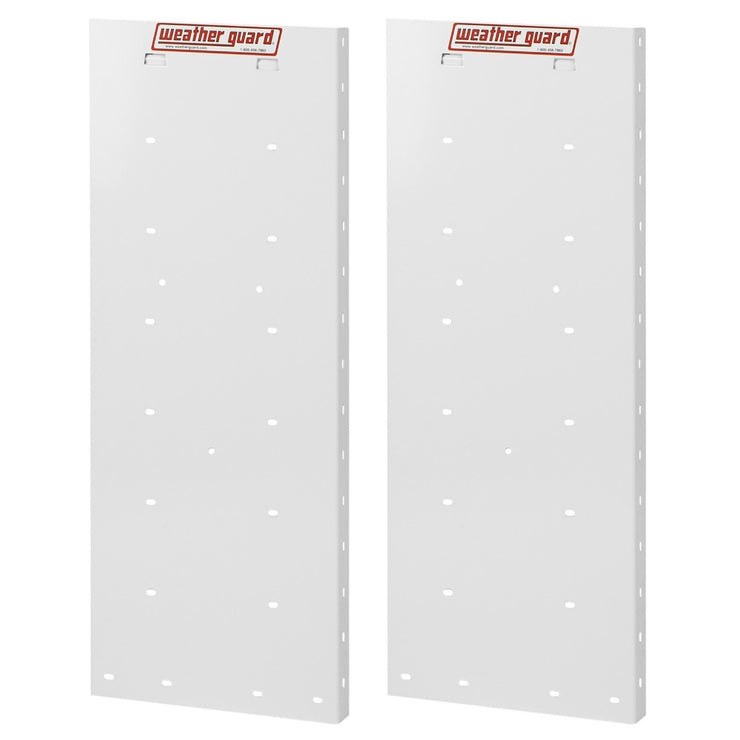Weather Guard 9203-3-01 Heavy-Duty Adjustable White STARTER End Panel Set, 34" x 13" x 1.5"